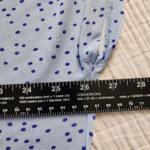 Jacklyn Smith Collection Dress Women XXL Blue Polka Dot Short Sleeve Casual - Picture 7 of 8